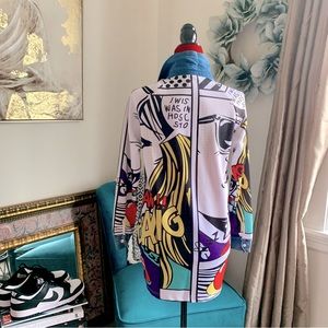 COMIC Mini Dress Blue White Size S